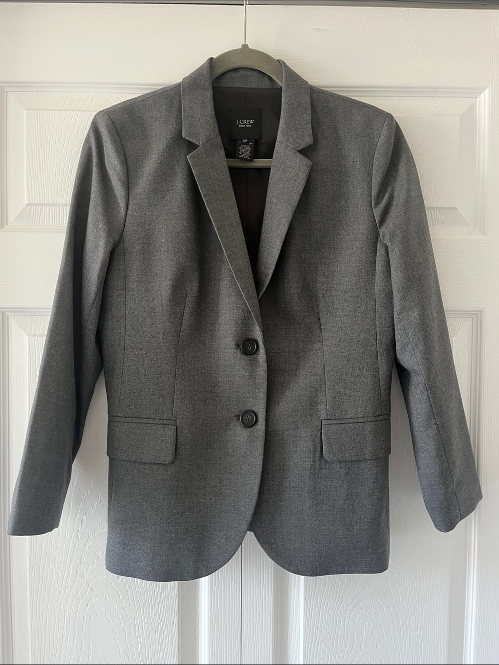 J. Crew Women's Gray Two-Button Blazer